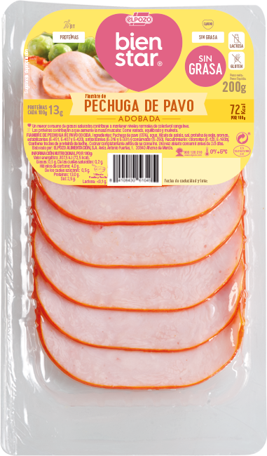 PECHUGA DE PAVO ADOBADA BIENSTAR ElPozo Alimentación