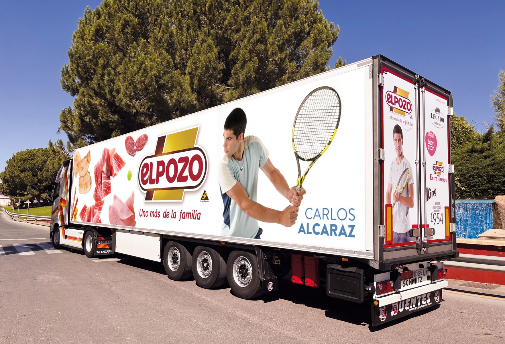 El Pozo Alimentación revamps its lorries with pictures of Carlos Alcaraz -  ElPozo Alimentación